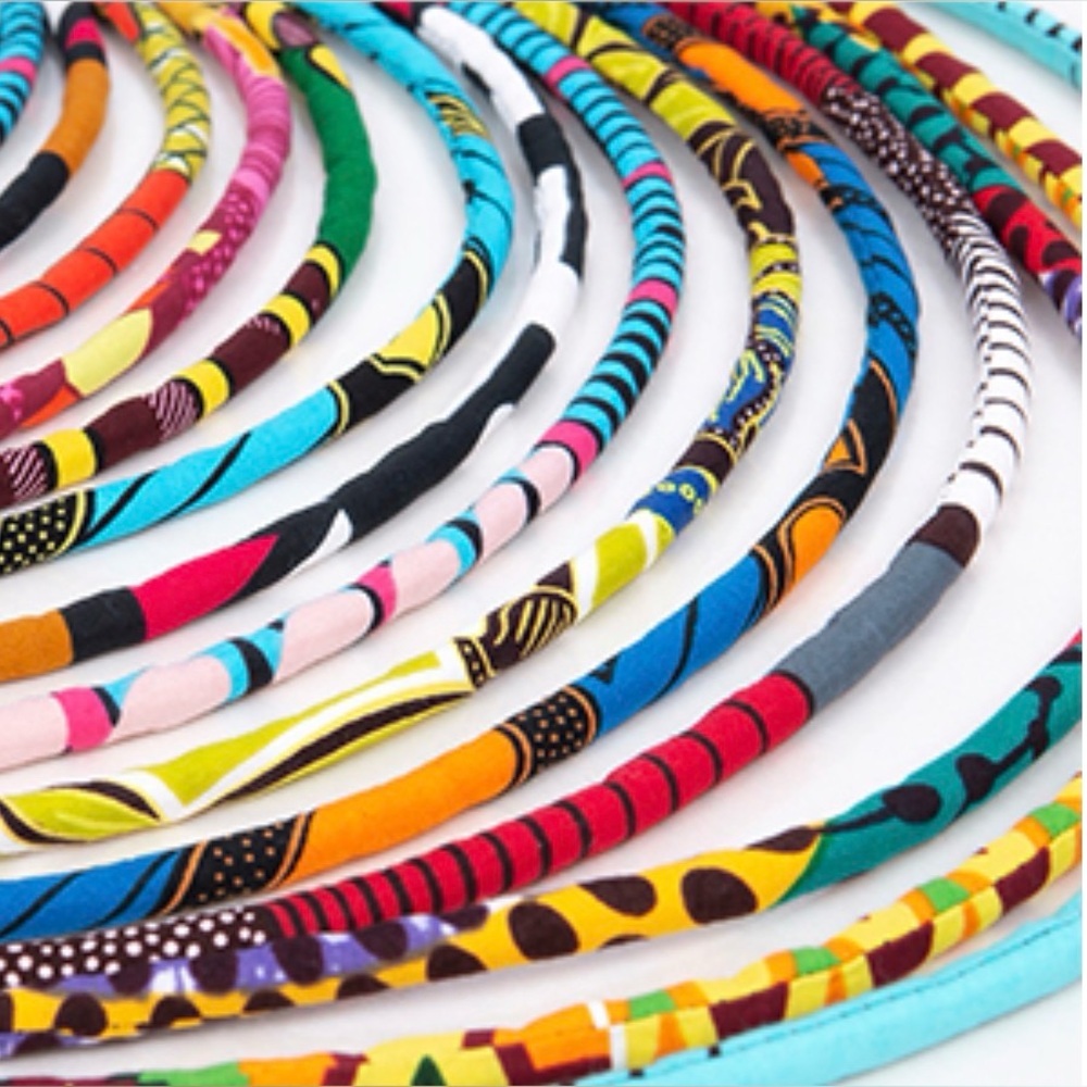 BAZINRICHE Handmade Ankara Kente Multi-Strand African Wax Collar Necklace - Picture 3 of 6